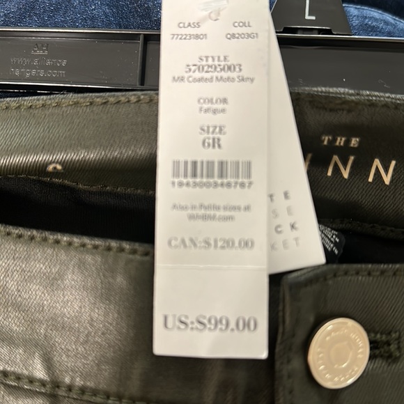 Women’s olive green coated moto Skny size 6. WHBM - Picture 5 of 5